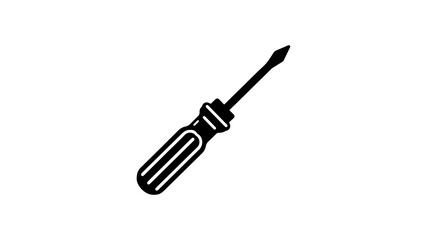 Screwdriver silhouette vector illustration.