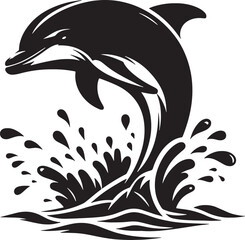 Dolphin Silhouette Vector Illustration
