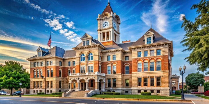 Downtown Washington County Courthouse in Fayetteville, Arkansas , Fayetteville, Arkansas, downtown