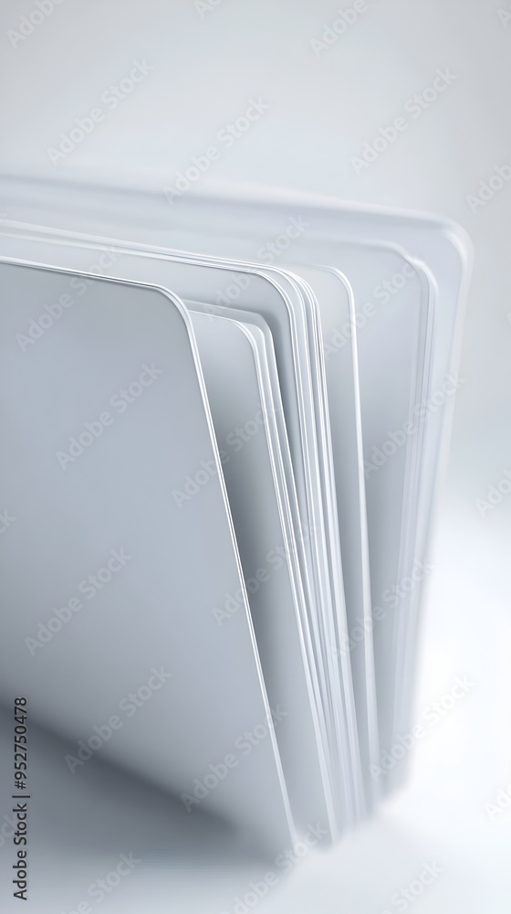 Poster isolated file folder on pristine white surface with sharp details and bright illumination