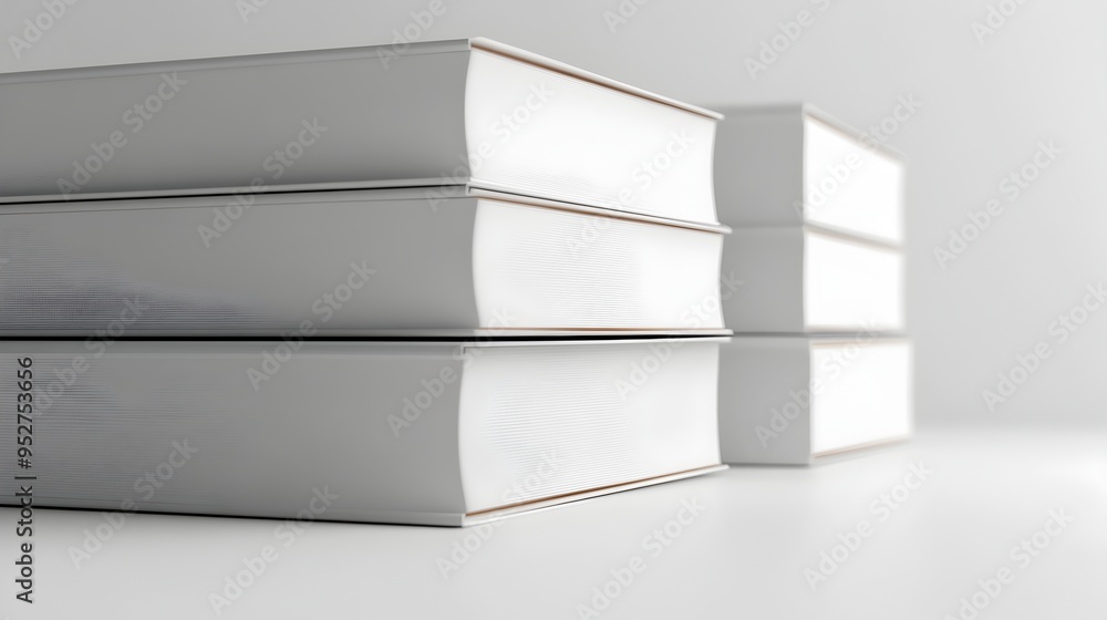 Poster neatly arranged binder labels on plain white background geometric symmetrical layout with bauhaus in