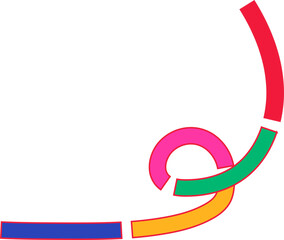 Korean traditional color Line art