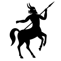 Centaur Spear Logo Vector Design