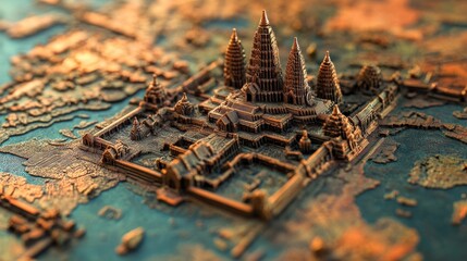 Enlarged map of Cambodia
