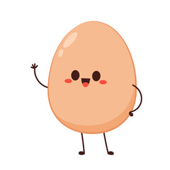 Egg character design. egg vector on white background.