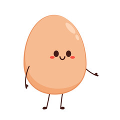 Egg character design. egg vector on white background.