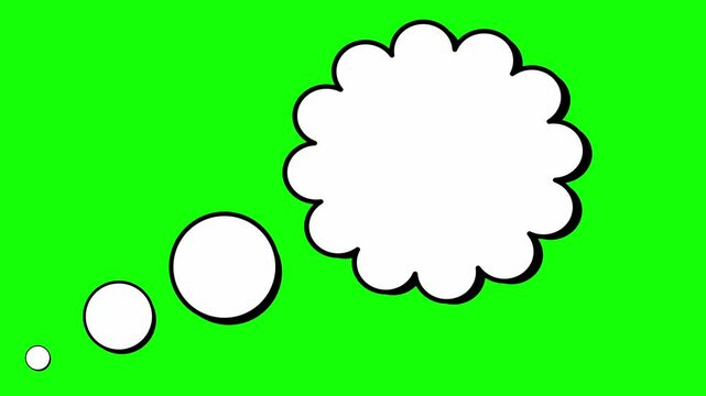 Quote speech bubble or speech balloon pop up animation chroma key background