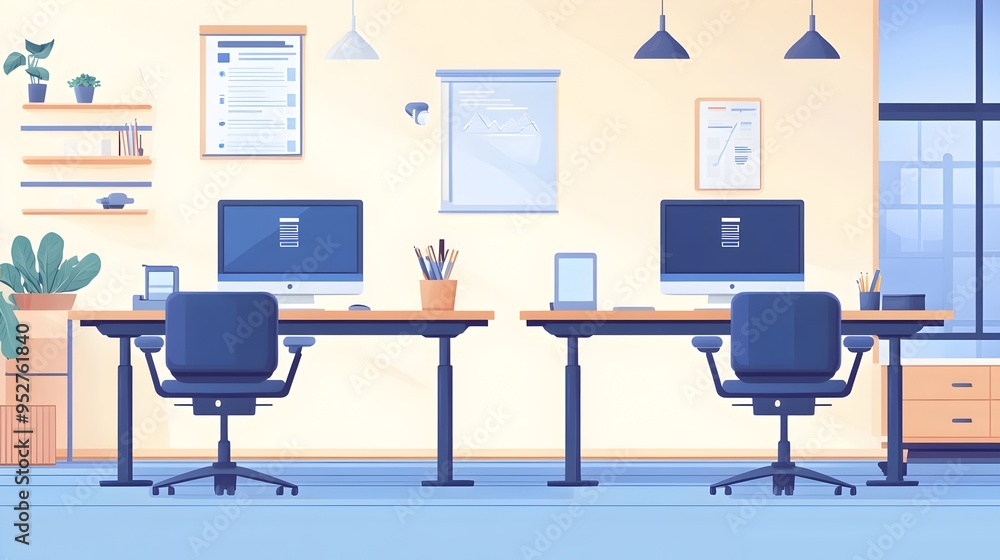 Poster automated and iot enabled smart office desks that can intelligently adjust their height and position