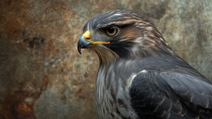 Obraz premium Sparrowhawk side view portrait.