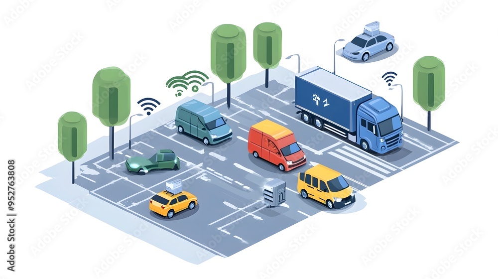 Poster intelligent vehicle communication for optimized traffic flow through iot connectivity a graphic show