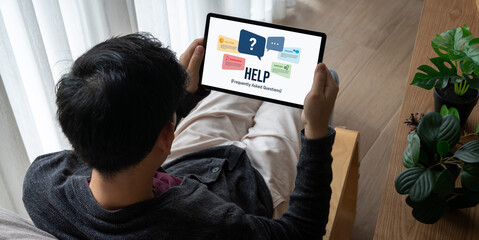 Help screen on the website provide answer to FAQ frequently asked question snugly with knowledge...
