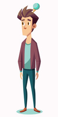 3d Cartoon Male Character Rendering