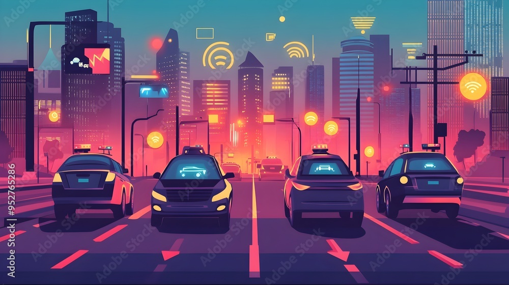 Poster an of iot enabled dynamic traffic signs that provide real time updates on road conditions traffic fl