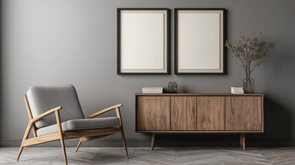 interior of a room with a chair