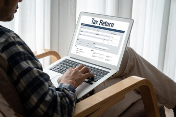 Online tax return form for submitting individual income tax return form snugly on the internet...