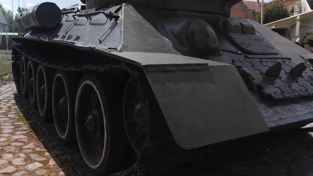 T34 tank in an open-air museum