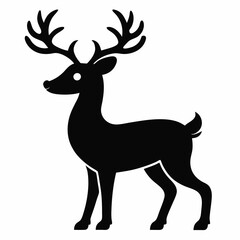 Reindeer Icon Silhouette art Vector