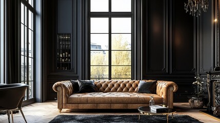 modern living room with sofa