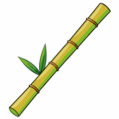 Fototapeta premium Bamboo Vector Art on White Background