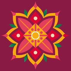 mandala Traditional and Cultural Kolam mandala vector