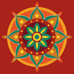 mandala Traditional and Cultural Kolam mandala vector