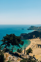 Tsambika Beach on the Island of Rhodes in Greece