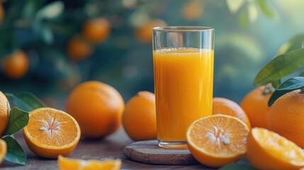 Fresh orange juice. Generative AI