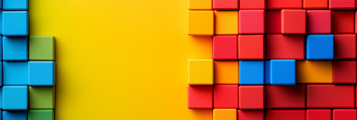Colorful background with cubes and blocks