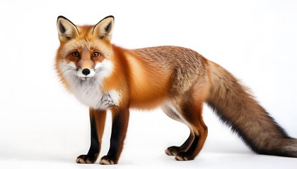 Fototapeta premium A Red Fox on a white background