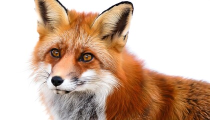 Obraz premium A Red Fox on a white background