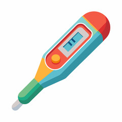 Electronic Thermometer - Isolated Vector Illustration