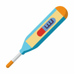 Electronic Thermometer - Isolated Vector Illustration