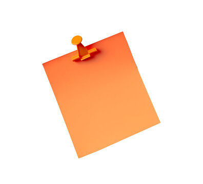 recommend clip art: Square orange PNG note on a piece of paper on transparent background. Concept template for study, collage on the theme of work, office, memory, important notes