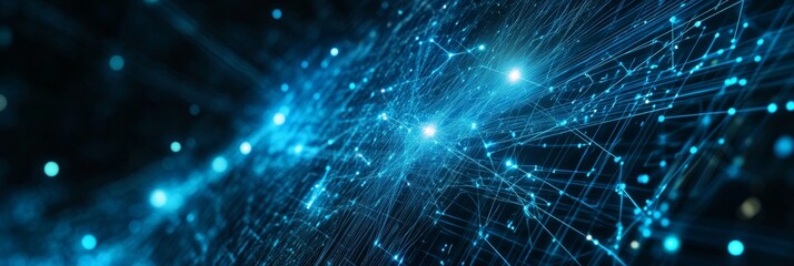 Obraz premium A digital screen displays a dynamic and vibrant representation of a futuristic data transfer process, highlighting cloud computing technology in action