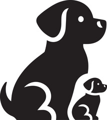 Obraz premium Vector silhouette of a dog.