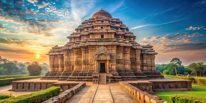Rear view of the stunning Sun Temple in Konark, India , Konark, Sun Temple, India, architecture, ancient, historical