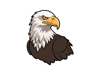 Full illustration of a bald eagle in flight