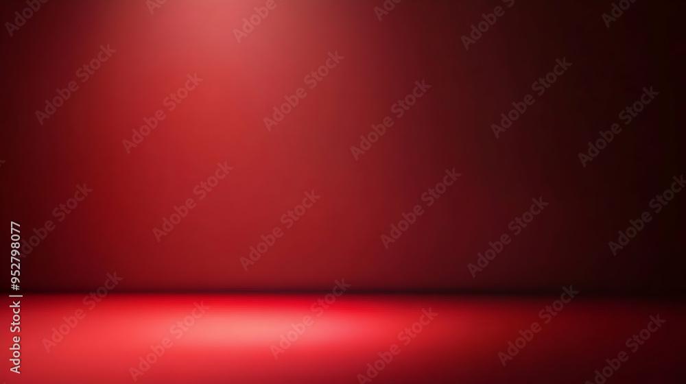 Poster red color gradient studio background