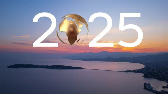 2025 New Year concept. Environmental technology concept. Sustainable development goals. SDGs. hq