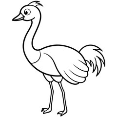 Naklejka premium Happy Crane Full-Body Vector Illustration on White Background