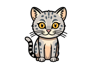 Cute cartoon cat with spots