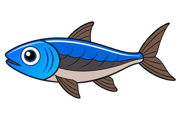Herring Fish in Various Styles and Colors on White Background - Vector Art
