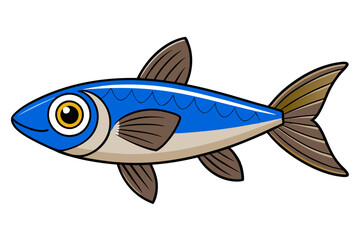 Herring Fish in Various Styles and Colors on White Background - Vector Art