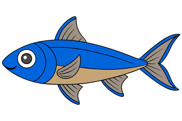 Herring Fish in Various Styles and Colors on White Background - Vector Art