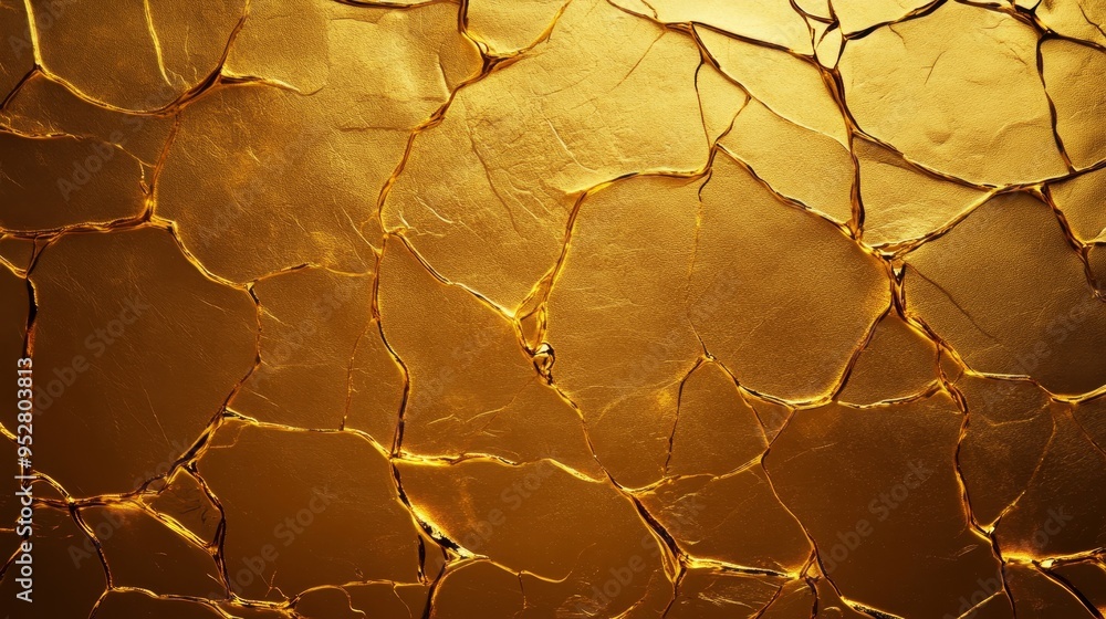 Poster a stunning high-resolution background image featuring a golden textured surface with cracks. perfect