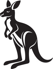 Kangaroo silhouette vector art