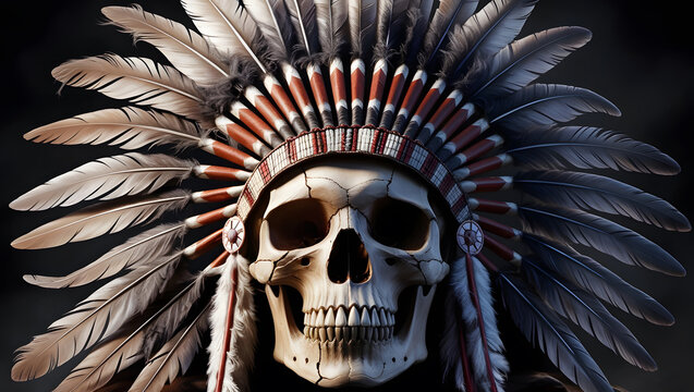 Skull of an Indian tribe.