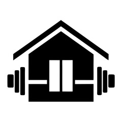 Home Gym Icon - Vector Art & Silhouette