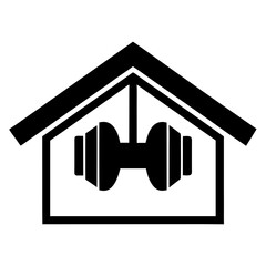 Home Gym Icon - Vector Art & Silhouette