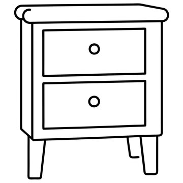 recommend clip art: Isolated Bed Table on White Background - Vector Art